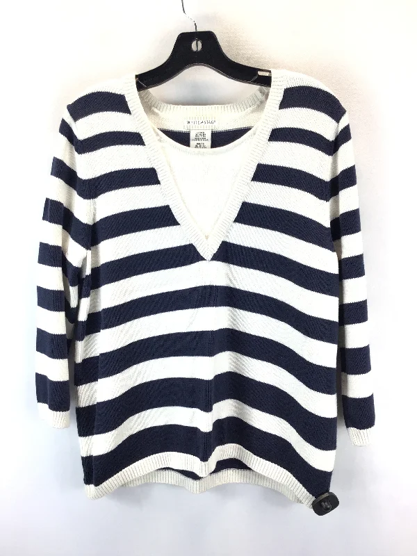 Sweater By White Stag In Blue & White, Size: Xl