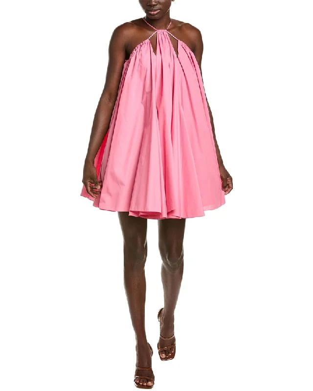 Oscar de la Renta Trapeze Halter Mini Dress