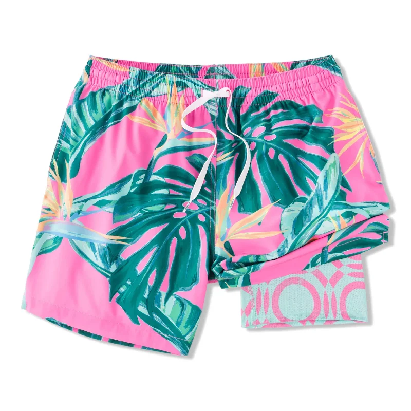 Chubbies 5.5-Inch The Birds of Paradise Swim Trunks - Bright Pink