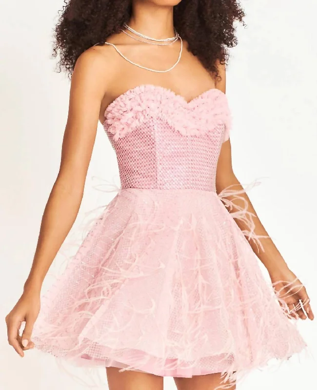 Marvella Mini Dress In Sweetheart Pink