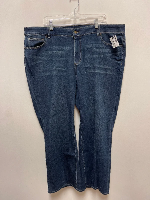 Jeans Boot Cut By Westport In Blue Denim, Size: 22