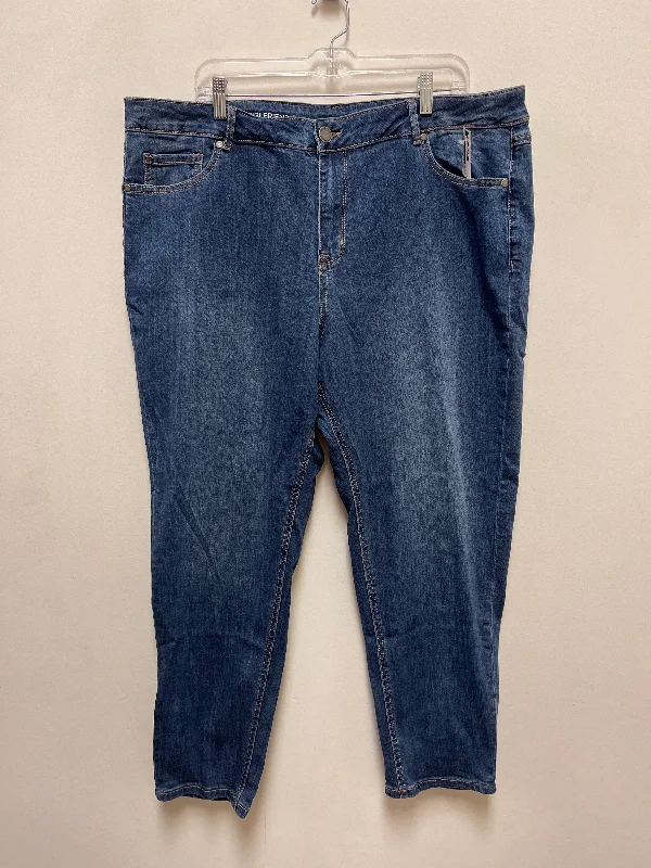 Jeans Skinny By Avenue In Blue Denim, Size: 22