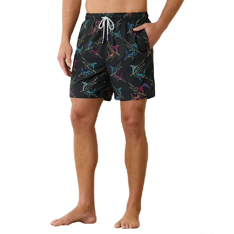 Tommy Bahama 6-Inch Naples Spotted At Sea Swim Trunks - Black