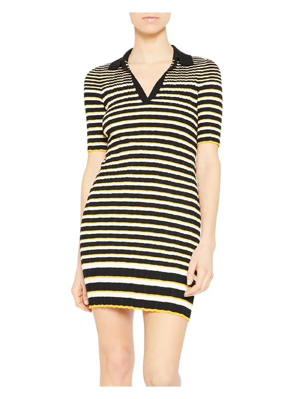 Dr.Hud Womens Ribbed Midi Sweaterdress