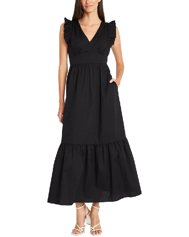 Maggy London Poplin Maxi Dress