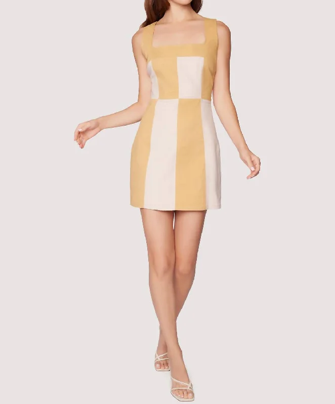 La Crème Mini Dress In Cream/sand