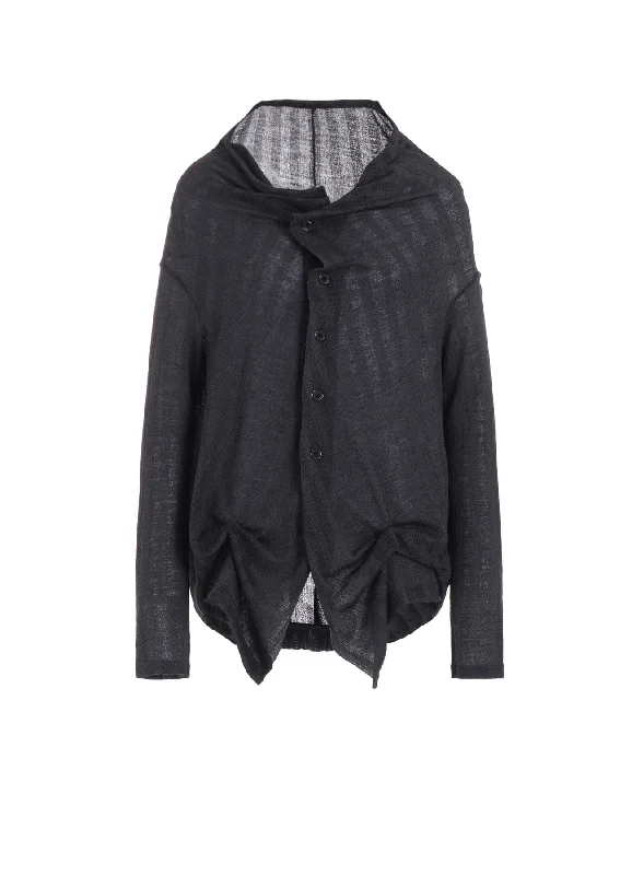 WOOL BREND STRIPE CARDIGAN