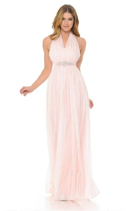 Lenovia 5201 - Plunging Halter A-Line Prom Dress