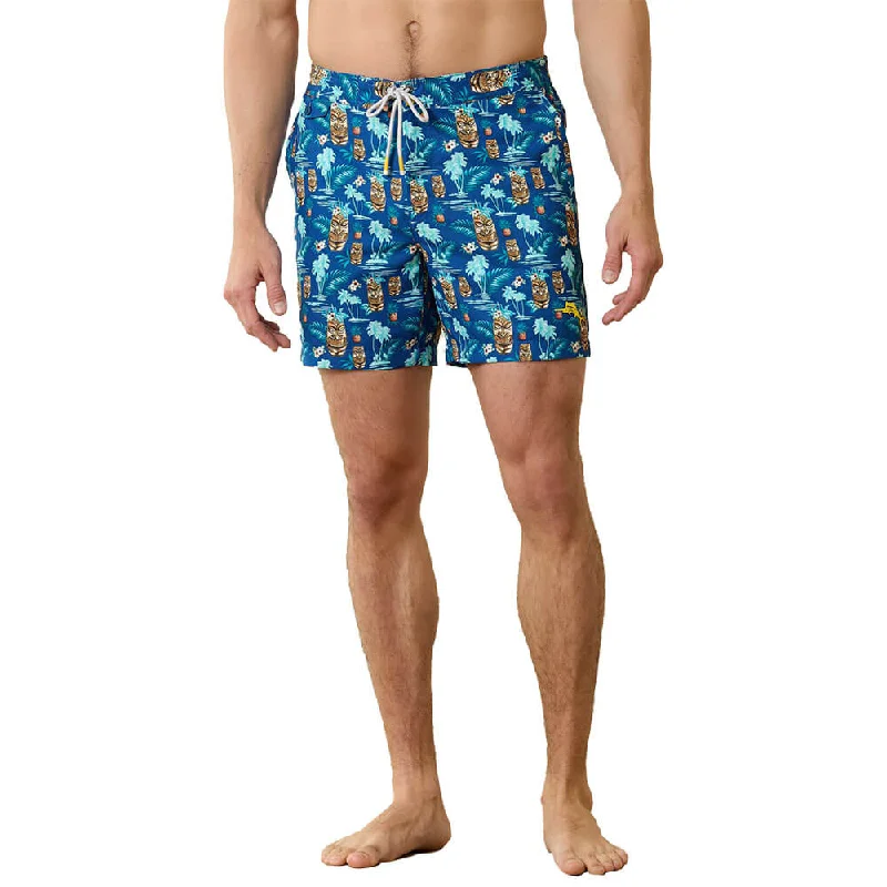 Tommy Bahama 6-Inch Rialto Tiki Tropics Swim Trunks - Cobalt Haze