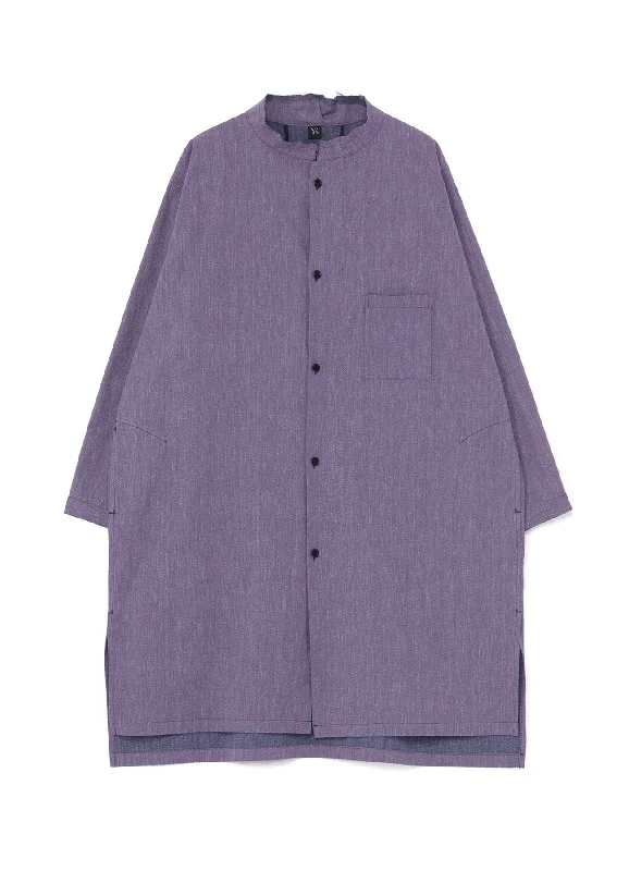 [Y's 1972 - A MOMENT IN Y's WITH MAX VADUKUL]COTTON COLOR DENIM STAND COLLAR DRESS