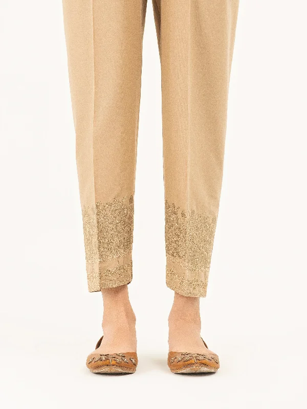 Embroidered Cambric Trousers(Pret)