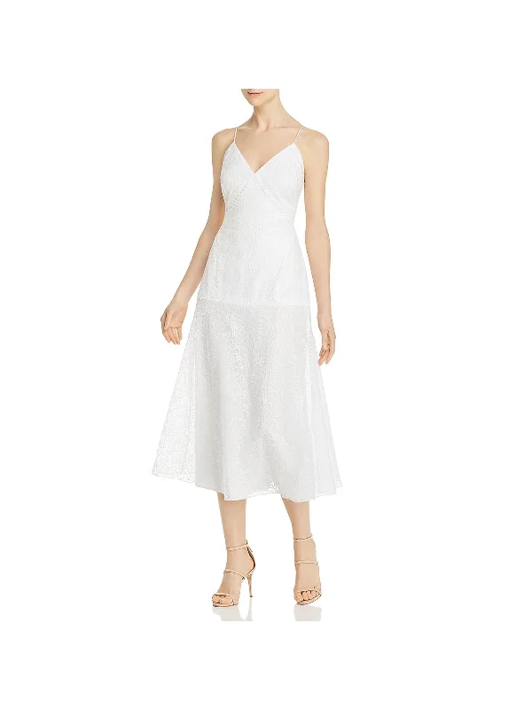 Awaken Womens Midi Cocktail Slip Dress