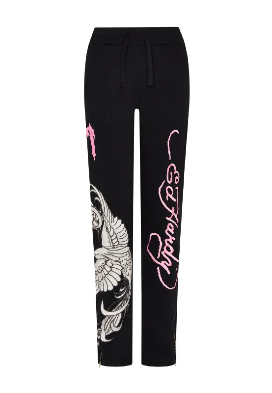 Womens Trapstar x Ed Hardy Jogger - Black/Pink