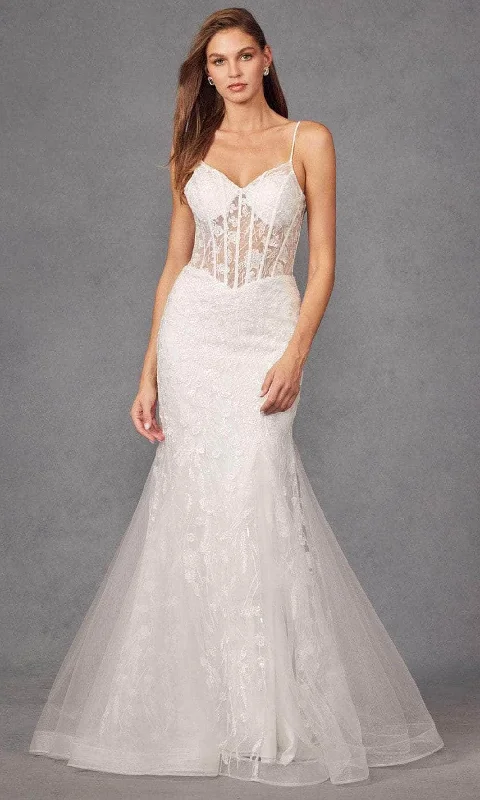 Juliet Dresses JT2441SW - Embroidered Sleeveless Bridal Gown