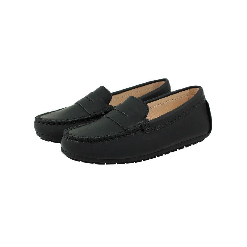 Perroquet Silky Leather Penny Loafers - Black