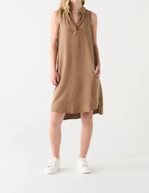 Tencel Mini Dress In Mocha