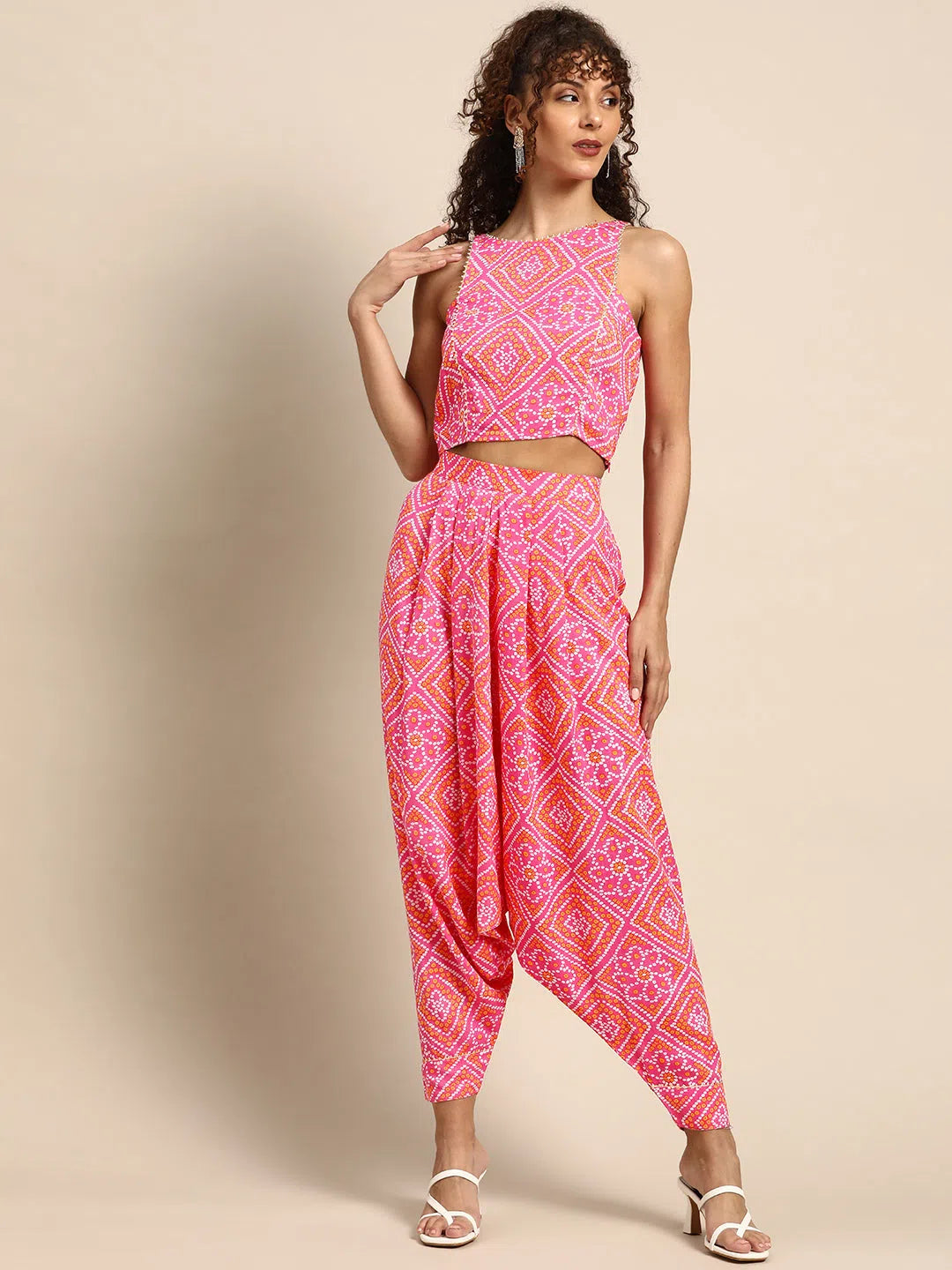 Women Solid Standard Pink Jumpsuits & Sets