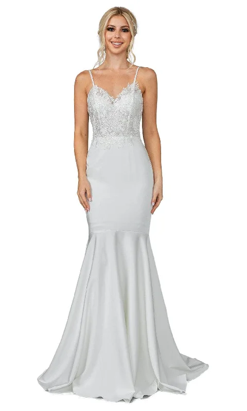 Dancing Queen 0191 - Embroidered V-Neck Wedding Gown