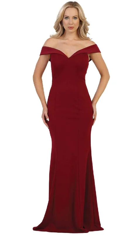 May Queen - Fold over Off-Shoulder Sheath Dress