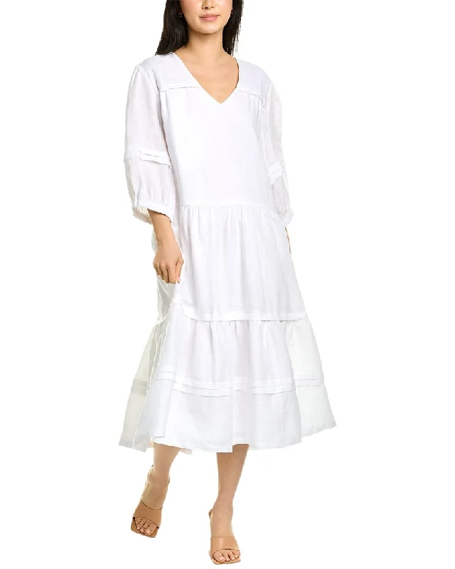 tyler böe Meghan Linen Midi Dress