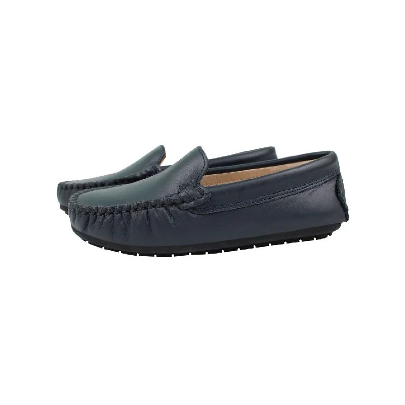 Perroquet Leather Moccasin Loafers - Navy