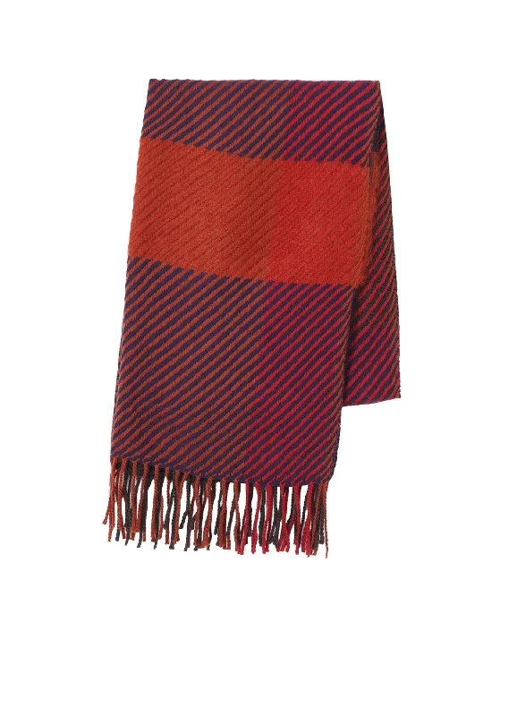 DOUBLE PLAID BIG TWILL SCARF