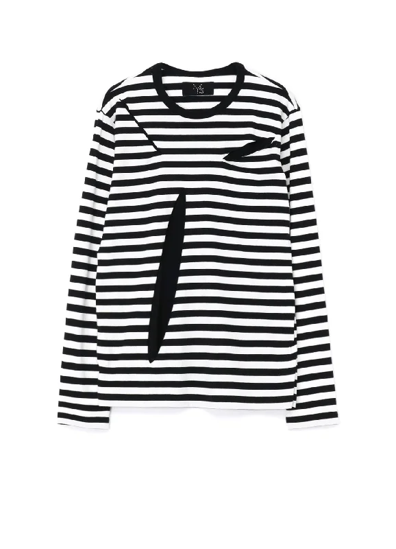 STRIPED COTTON LONG SLEEVE T-SHIRT