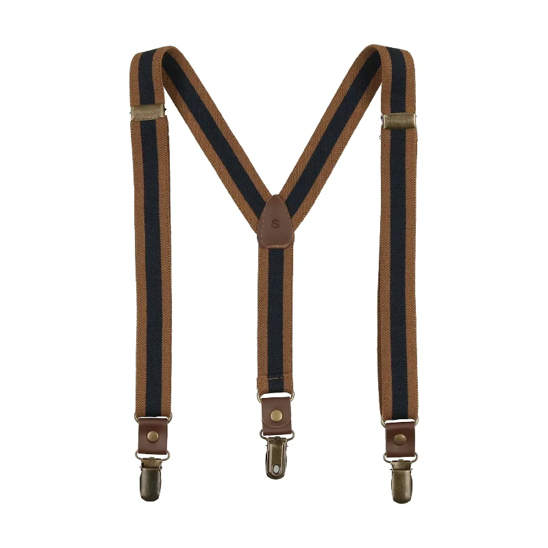 Analogie Suspenders - Navy/Camel