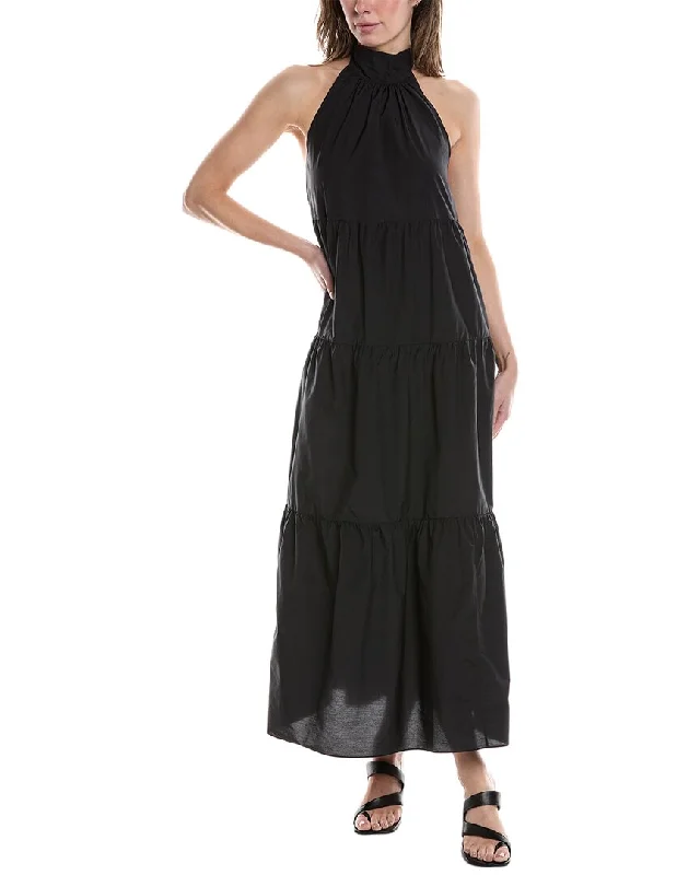 Theory Halter Tier Maxi Dress