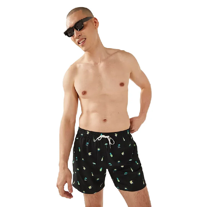 Chubbies 5.5-Inch The Beach Essentials Swim Trunks - Black - Pattern Base (Plaids)