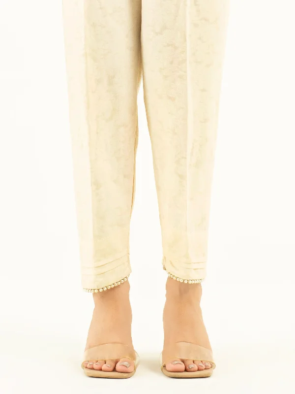 Embellished Jacquard Trousers