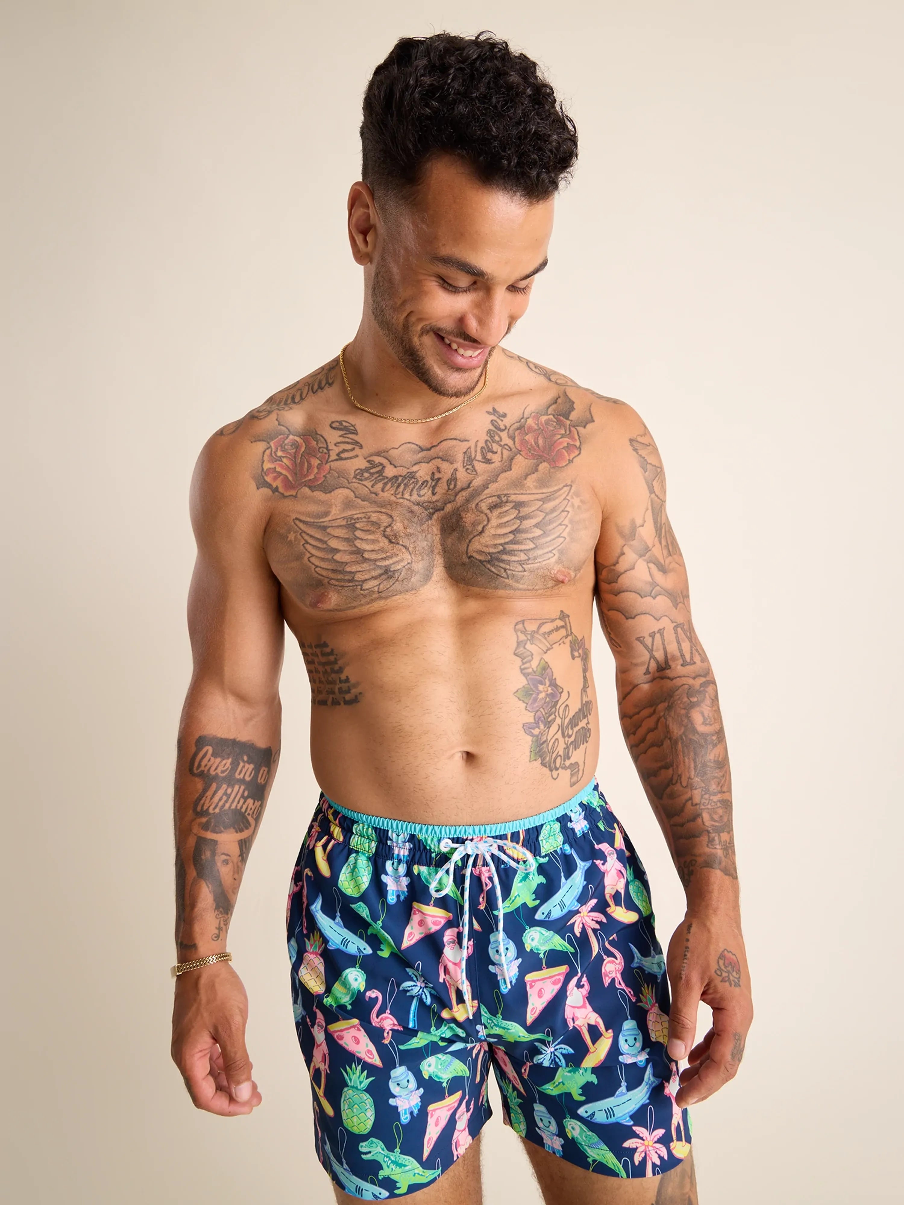 Chubbies 5.5-Inch The Holidoozies Swim Trunks - Navy