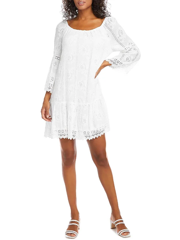 Womens Lace Mini Mini Dress