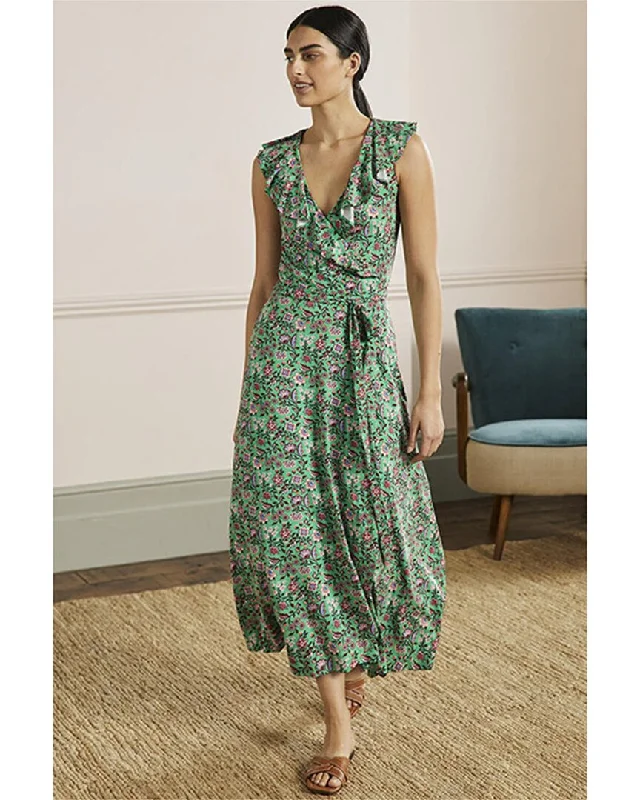 Boden Saskia Wrap Jersey Maxi Dress