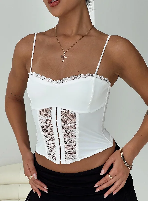 Coletto Corset Top White