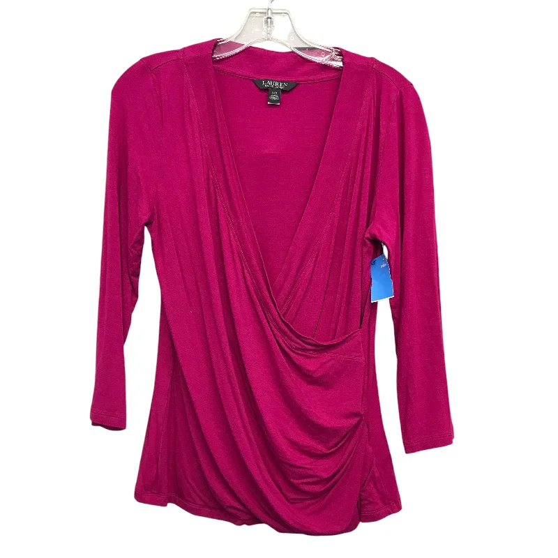 Top Ls By Lauren By Ralph Lauren In Pink, Size:L