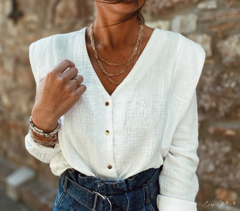 White Athea Blouse